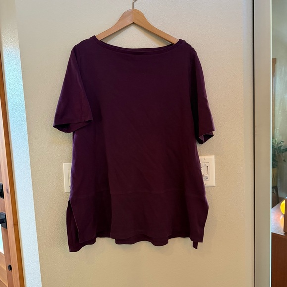 Eileen fisher eggplant t shirt tunic M - Picture 1 of 4